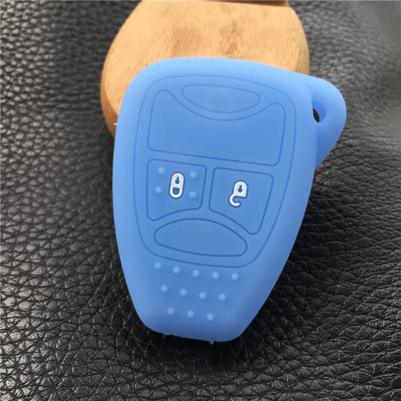 silicone rubber car key cover Case for JEEP Commander Grand Cherokee Liberty Wrangler Compass Patriot 2 button key