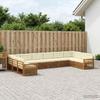 Outdoor Sofa Set with Cushions 10 pcs Solid Acacia Wood