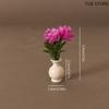 1 Pcs Miniature Plastic Colorful Floral Plants Potted Model 1:12 Dollhouse Simulation Outdoor DIY Accessories