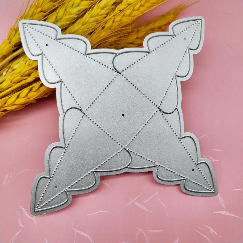 Triangle Box Metal Cutting Dies DIY Craft Carbon Steel Embossing Template Stencil Scrapbooking for Card Die Cuts Mold