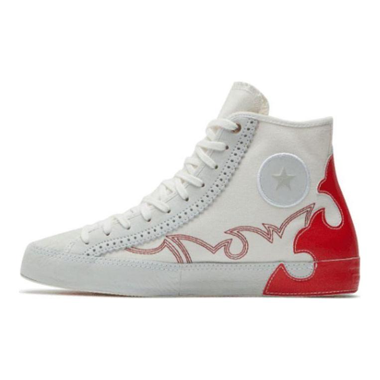 Converse Chuck Taylor All Star Sasha Wave Pattern High Top Canvas Shoes Women Sneakers Red White 565003C