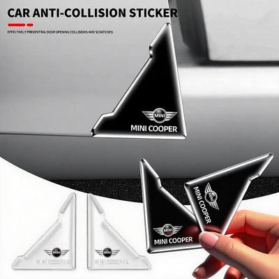 4PCS Car Door Anti-collision Corner Protectors Stickers For MINI Cooper S WORKS JCW Countryman Clubman R56 R55 F55 F56 R60 F54