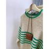Women's Retro Stripe Knit Sweater - Versatile Loose-Fit Autumn Layer
