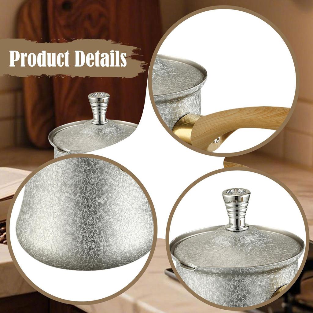 Coffee Pot Butter Milk Warmer Jug Easy to Clean Gift for Induction Cookers Chocolate Melting