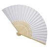 Various Colors Chinese Folding Bamboo Ribs Fan DIY Blank Paper Fan Wedding Shower Party Decor