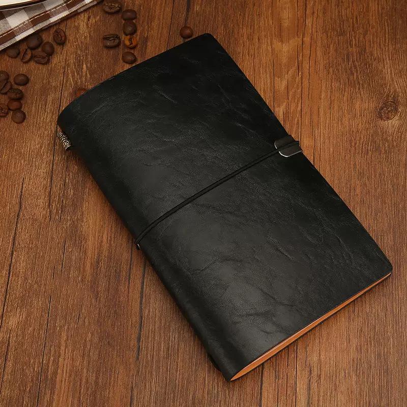 A6 Retro Travel Faux Leather Planner Notebook - Nostalgic Custom Multifunctional Design for Business