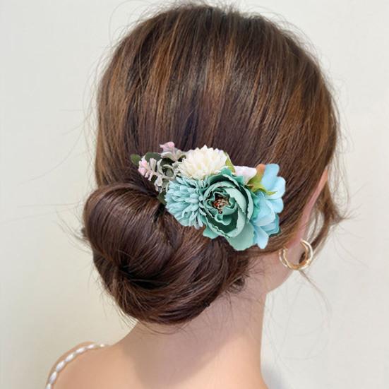 Atemberaubender Braut-Hochzeits-Haarkamm, handgefertigte Blumenblätter-Dekor-Clip für Mädchen, perfekte Accessoires für jeden Anlass, der ein vielseitiges Accessoire sucht, das kann