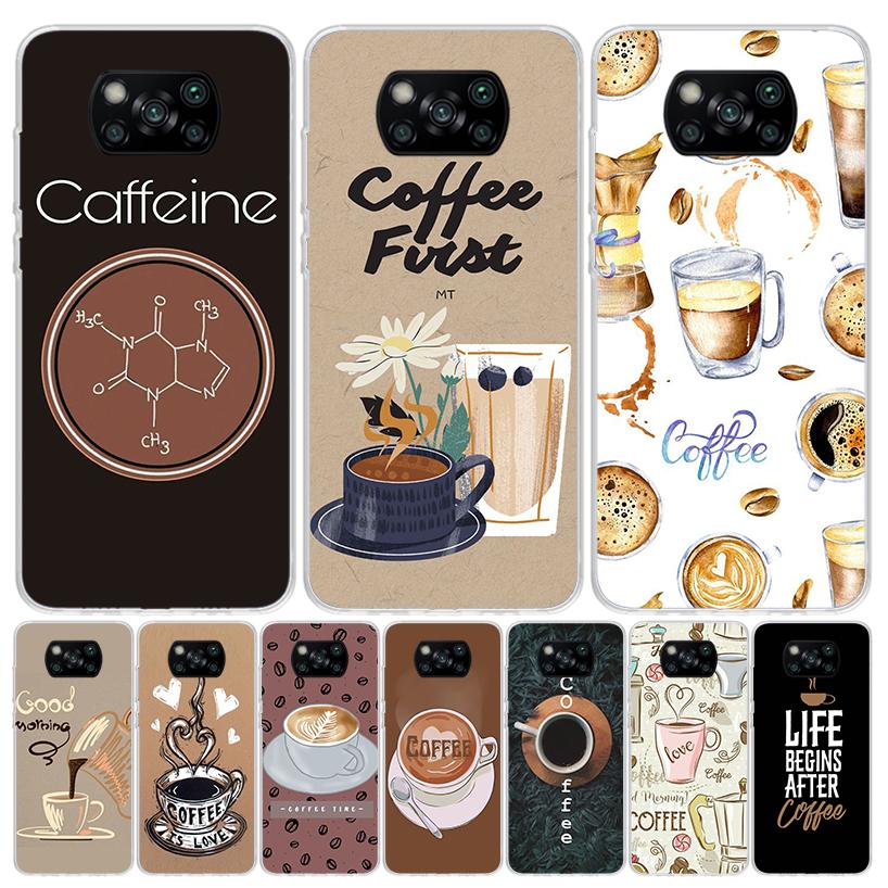 Coffee Wine Cup Case Phone Cover for Xiaomi Poco X3 Nfc X5 X6 X7 X4 Gt F7 Ultra F6 F5 Pro F4 F3 M5S M5 M4 M3 5G Trend Fundas Poc