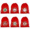 Christmas Candy & Apple Gift Bags - Red Snack Packaging