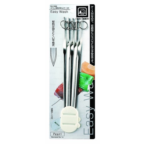 Pearl Metal Grill Skewers, 21cm, Stainless Steel, Easy Wash, C-8666
