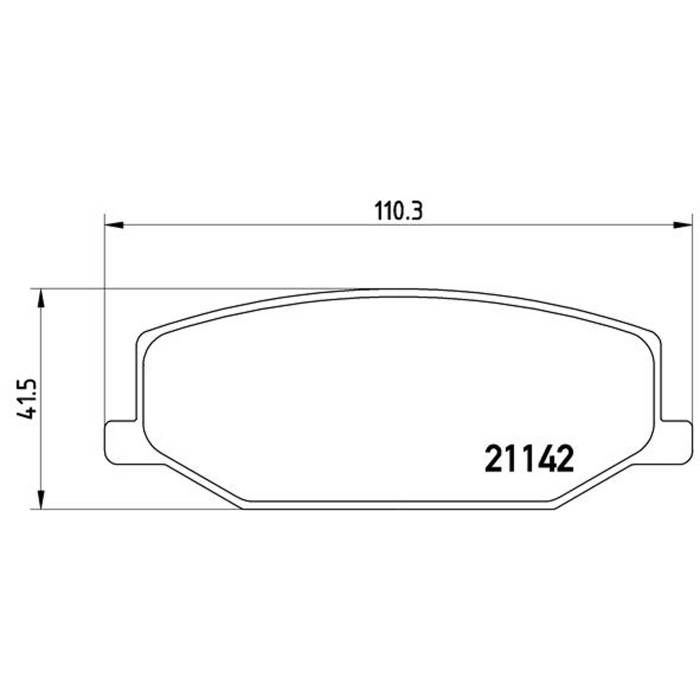 Jeu plaquettes brembo p79001