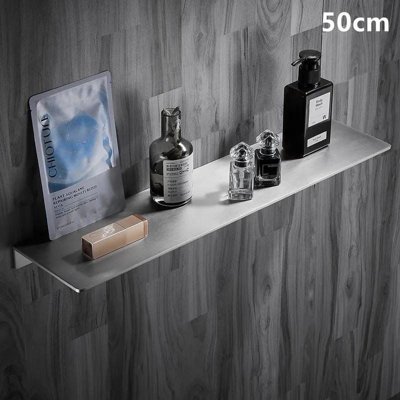304 Stainless Steel Bathroom Storage Rack Brushed Chrome Shower Rack Corner shelf 20/30/40/50cm Multifunctional Bathroom Hardwa