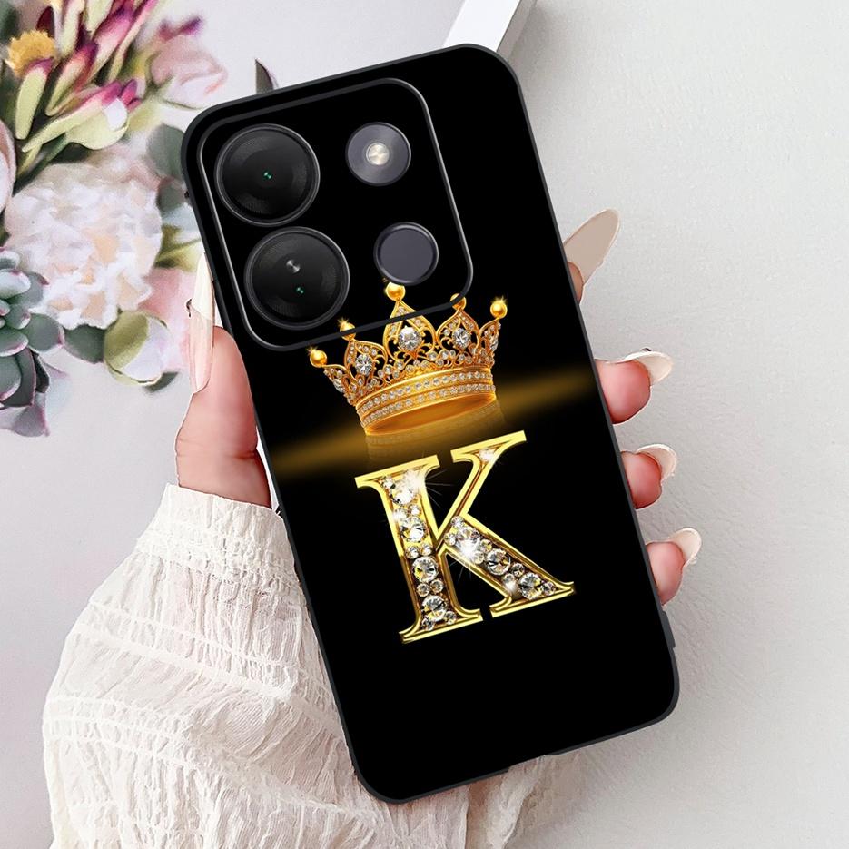 For Infinix Smart 7 HD Case X6516 Luxury Letters Cover Soft Silicone Phone Case For Infinix Smart 7 Plus Smart7 X6515 X6517 Bags
