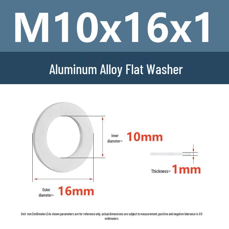 Yigu Aluminum Alloy Flat Washer M6 M8 M10 M12 Metal Screw Hardware