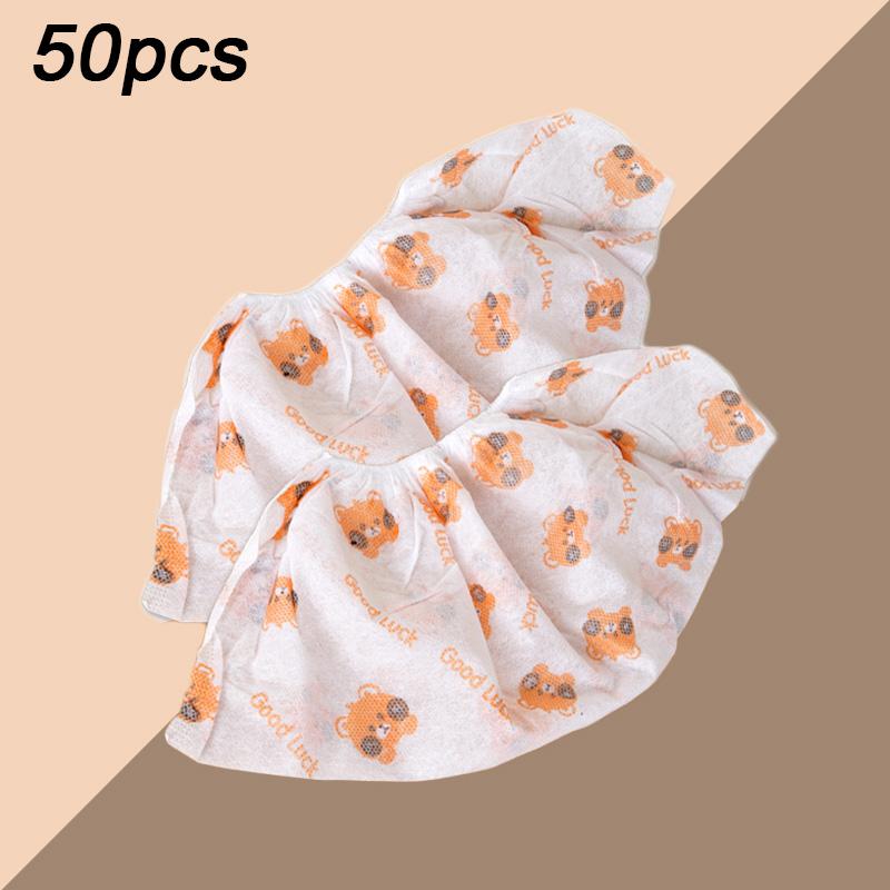 Disposable Shoe Covers 50-Pack - Non-Slip, Breathable, Thick Non-Woven, Cartoon Print, for Indoor Use, Parties, Home Protection United States