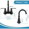 4 Inch RV Bathroom Faucet, RV Bathroom Sink Faucet Replacement For Campers, RV, Motorhome, Travel Trailer, Boat (Black)