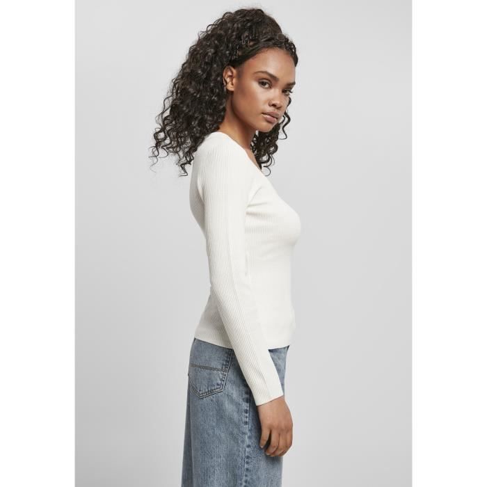 Pull Femme Urban Classics Wide Neckline - Blanc - M