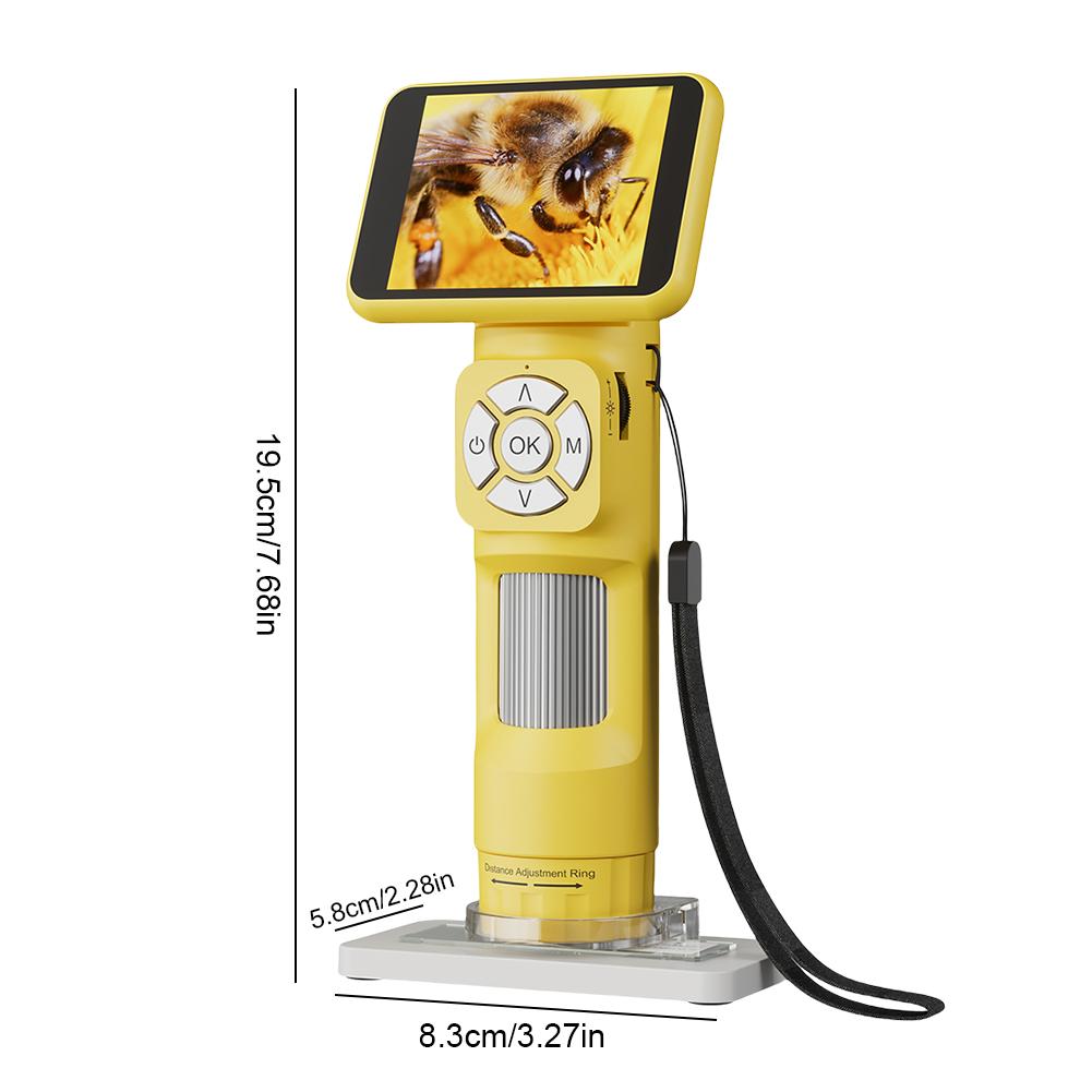 Microscope with 2.8 Inch Screen Handheld Microscope Camera 1080P HD Portable Handheld Magnifying Glass Educational Science