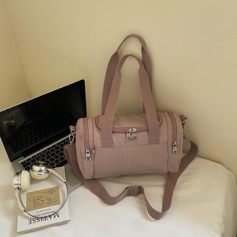 Waterproof Travel Bag Women's Shoulder Bag Solid Color Large Capacity Crossbody Bag