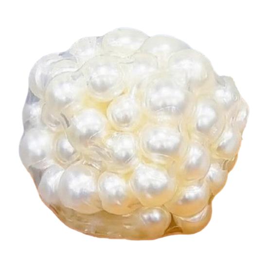 

Faux Pearl Bead Squeeze Toy Shapeable Crunchy Beaded Stress Ball Sensory Toy Anti-anxiety Moldable Ball Fidget Toy Decompression Tools 4cm