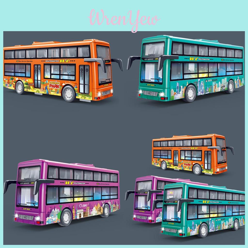Inertia Light Sound Doubledecker Bus Toy For Kids With Opening Doors And Visual Development