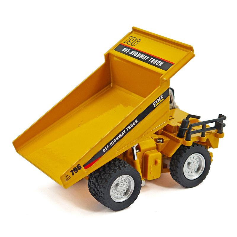 1:64 Scale Mini RC Dump Truck App Remote Control Rechargeable Micro Engineering Vehicle Hobby Collection Gift