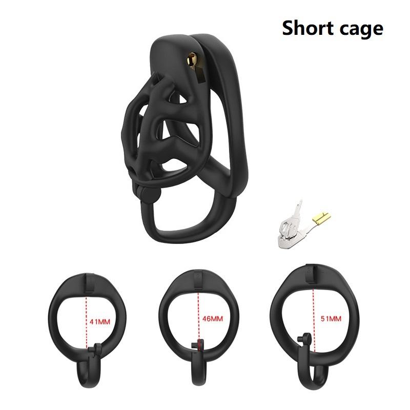 Male Penis Chastity Cage Set Small Bird Chastity Cage With 3 Size Rings Belt Penis Lock Ring Bondage Slave Man Sex Toy