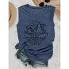 Elegant Vest for Women Sun Mountain Print Casual Loose Summer Vest Fashionable and Elegant Tops for Commuting, Vacation, and Everyday Wear, Available