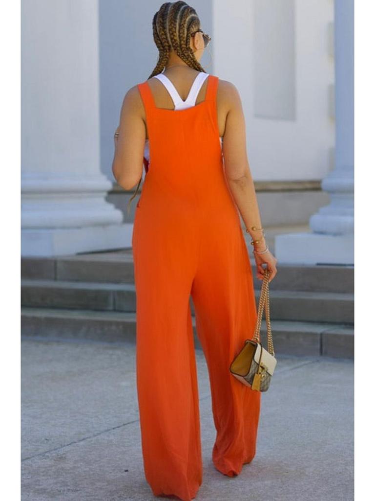 M3154 Damen-Overall in Unifarben - Beliebter europäischer und amerikanischer Stil 2024