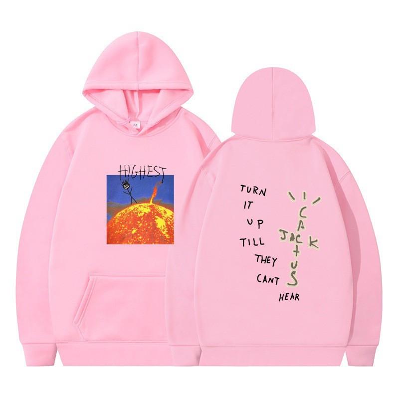 Travis Scott HITR Sun Hoodie Womens Oversized Sweatshirt Festival Streetwear