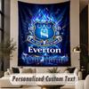 Custom Text Tapestry Everton FC Print Wall Tapestry Indoor Living Room Wall Decor