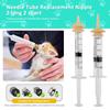Pet Feeding Device Set Cat Dog Bottle Feeding Silicone Nipples Syringe Kitten and Puppy Suit Newborn Medication Device