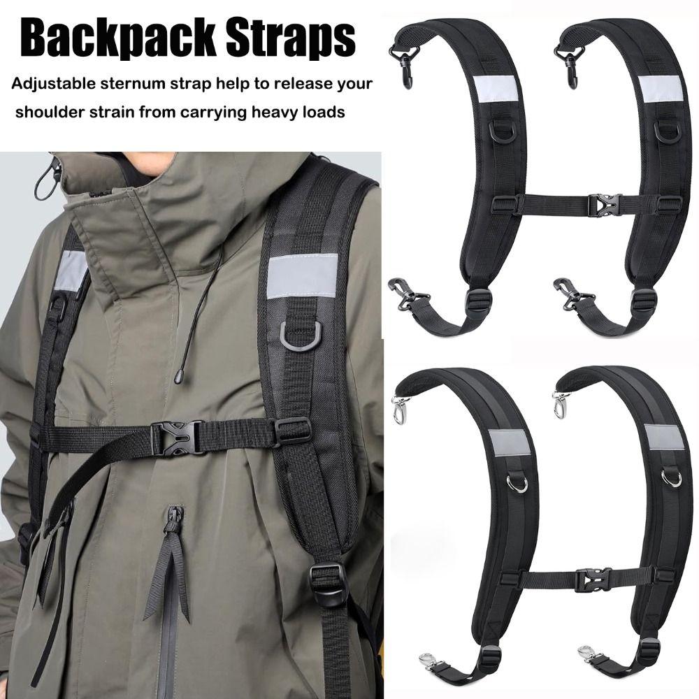 New Black Backpack Straps Oxford Cloth Shock Absorption Replacement Strap Bag Repair Parts Outdoor Sports