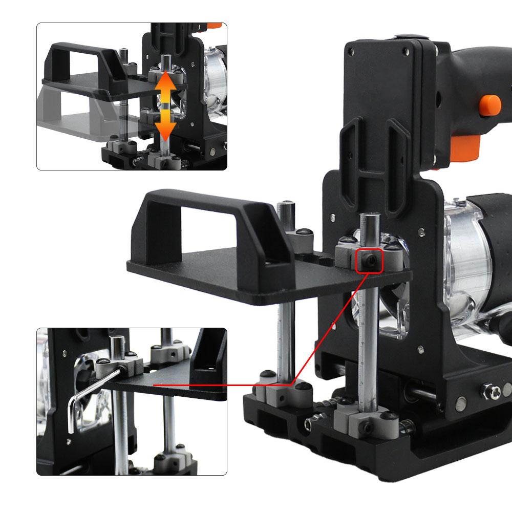 2 In 1 Invisible Fastener Opening Punching Locator Woodworking Trimming Slotting Bracket Cabinet Board Side Hole Fixing Fixture
