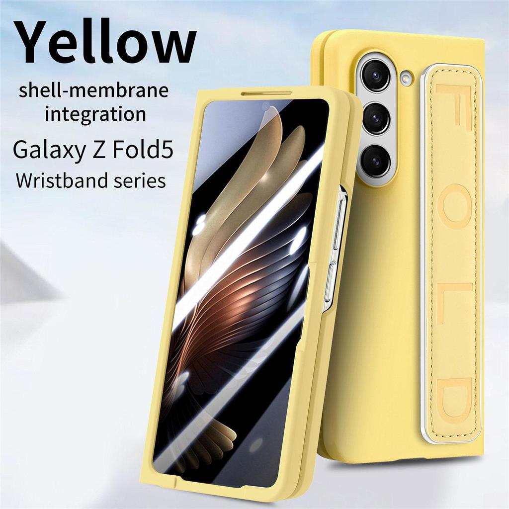 Elastic Rope Wristband Phone Case and Film for ZFold7/ZFold6 with PC Skin-Feel Spray Paint