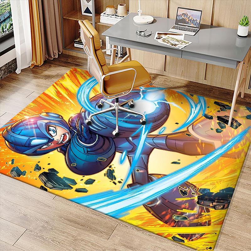 Cartoon Rockman Game Megaman1 Printed Absorbent Washable Carpet, Non-Slip Bathroom Mats, Kitchen Rugs, Yoga Mat,Living Room Entrance, Camping Picnic R