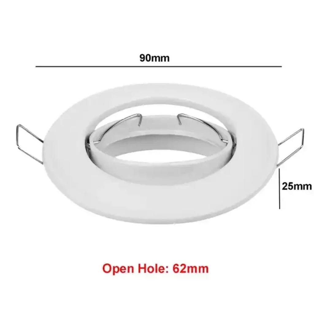 1/10PCS Round Recessed Spotlight GU10 LED Downlight Black LED Ceiling Lights Frame Adjustable for MR16 GU10 Bulb Holder