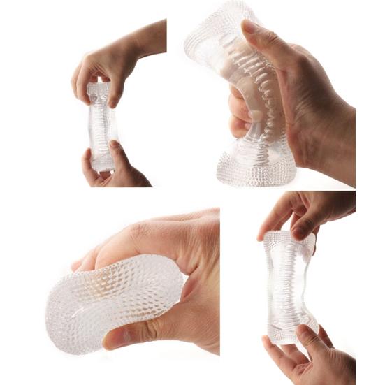 Masturbator Cup Transparent Umweltfreundliche Gummi Männer Balanus Ausdauer Übung Künstliche Vagina für Schlafzimmer