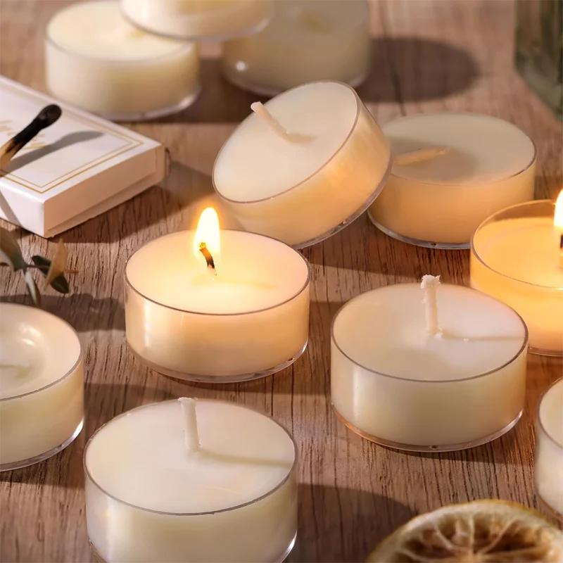 1/5Pcs  Colorful Round Small Tea Wax Fragrance Gift Ambience Wedding Companion Gift Handmade Scented Candles Decorative
