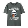 I Don Like Morning People Funny Quote Panda Coffee Tshirts Premium Cotton Unisex Tshirts Casual T Shirt 2024 Fashion Casual