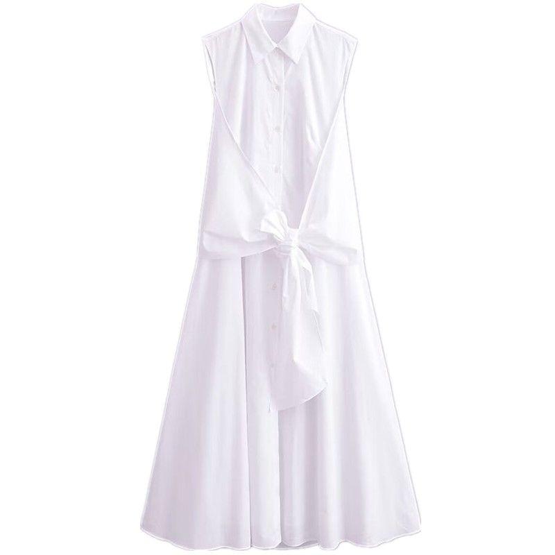 

Fashion Style 2024 Spring New Arrival Women s Stylish Tied Poplin Shirt Style Dress 2766924 250 White L