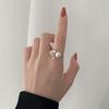Fashion Personality Butterfly Pearl Ring Women'S Tide Niche Design Light Luxury Open Index Finger Ring Ring