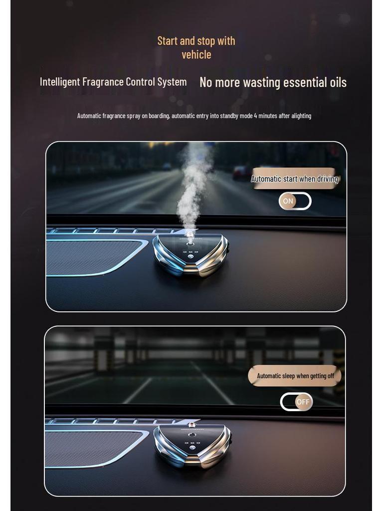 Car Aroma Diffuser & Perfume Atmosphere Light with Parking Number Plate V868S