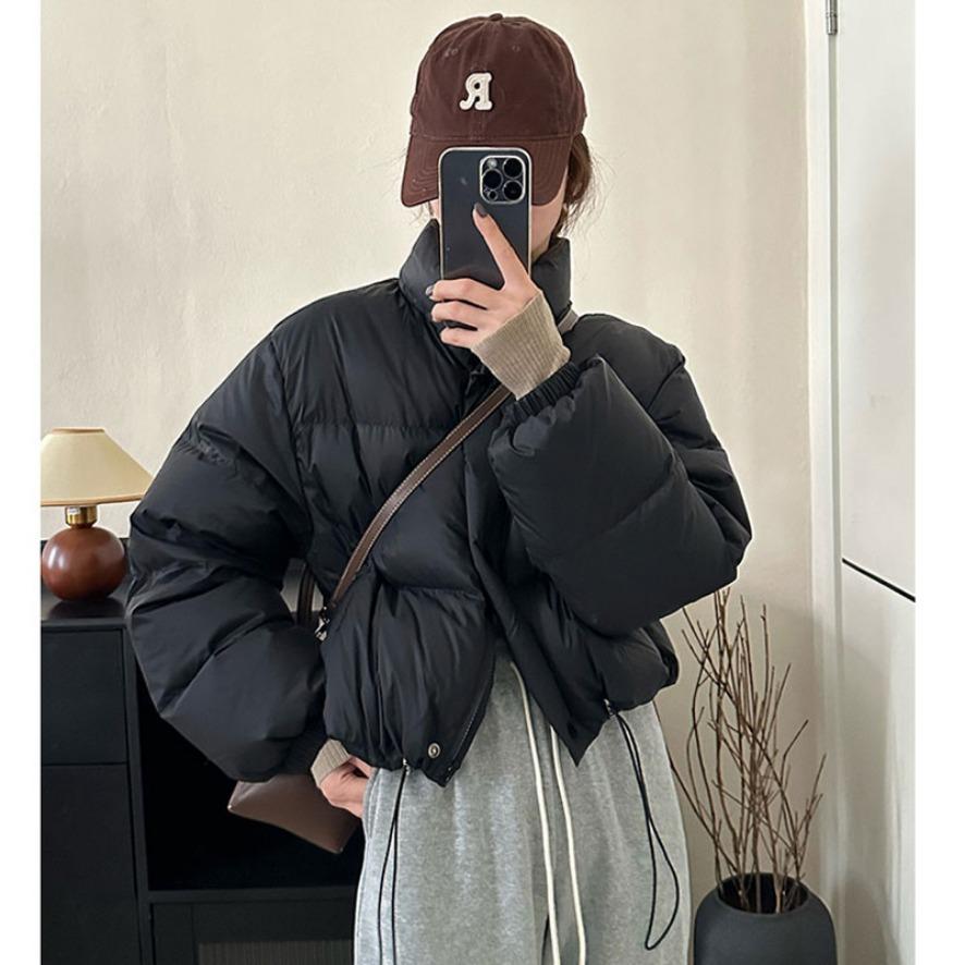 Winter Thick Stand Collar Bread Clothes Down Cotton Coat Women Loose Jacket