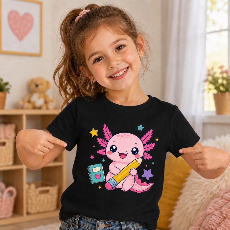 100% Bavlna The Creature Cases Kreslený Potisk Dětské Tričko 2-12 Let Kluci Dívky Unisex Módní Krátký Rukáv Kulatý Výstřih Ležérní Vrchní Díly