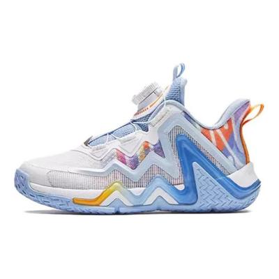 Kids Reverse Scale Comfortable Breathable Shock Absorbing Wear Resistant Low Top Basketball Shoes Kids Basketball Shoes White Blue 312439955-1