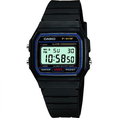 Relógio Digital Casio Preto F-91W-1YER