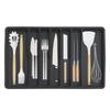 Flexible Silicone Cutlery Tray with Seven Compartments Non Slip Silverware Drawer Organizer Kitchen Utensil Holder