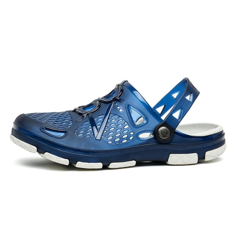 

Летняя мужская прозрачная обувь, сандалии и тапочки, мужская садовая пляжная обувь 45 синий