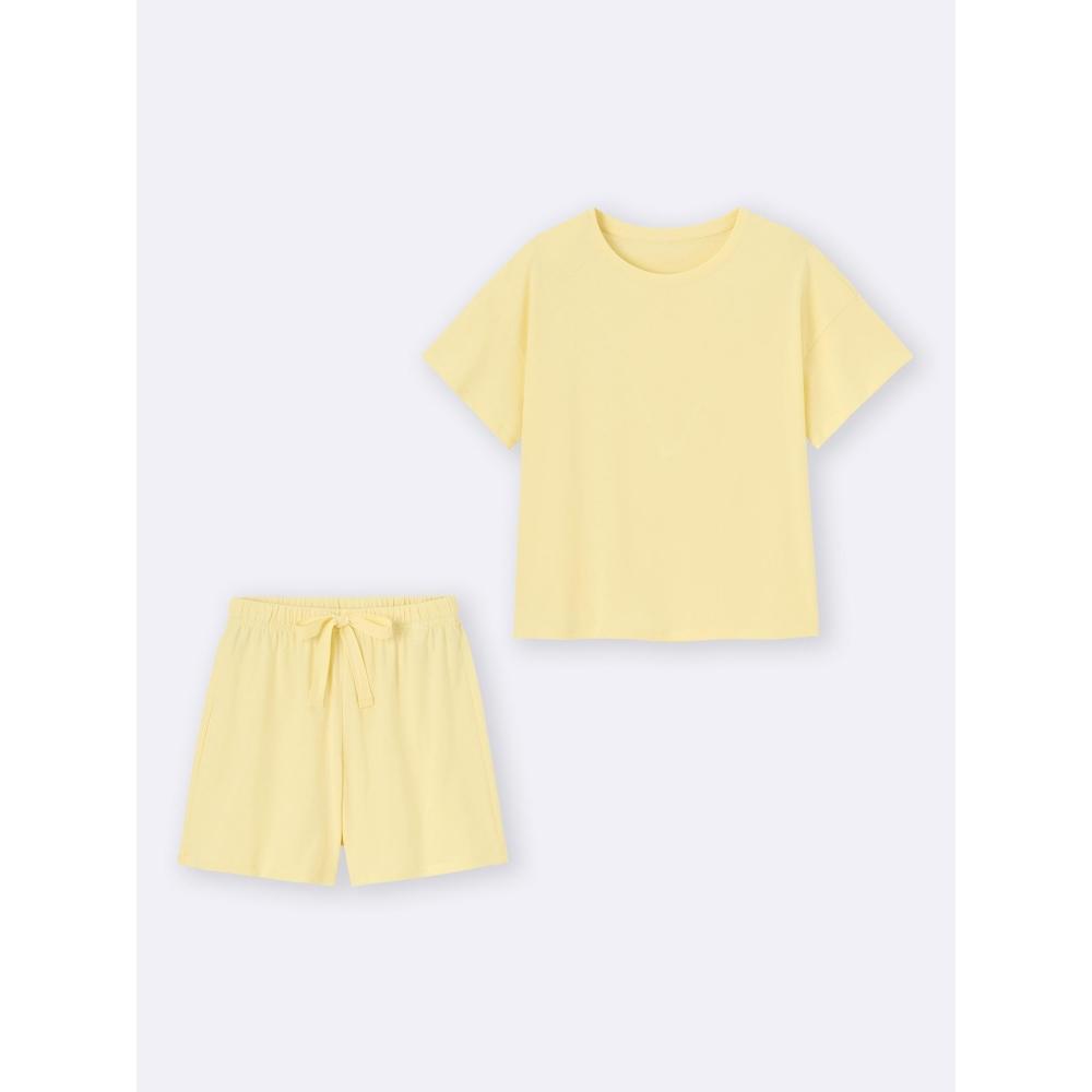 GU by Uniqlo Cotton Color Lounge Set Short Sleeve + Os